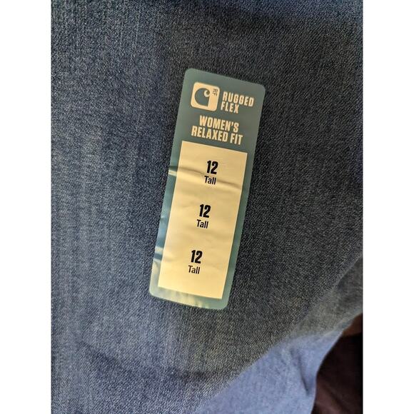 Carhartt Women's Work Jean - Relaxed Fit - Rugged Flex 12 TALL - Picture 4 of 5